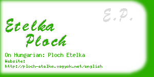 etelka ploch business card